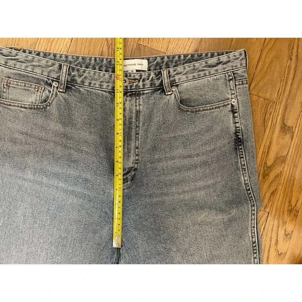 Something Navy Women's Jeans Size 16 Light Wash Denim Straight Leg Casual‎